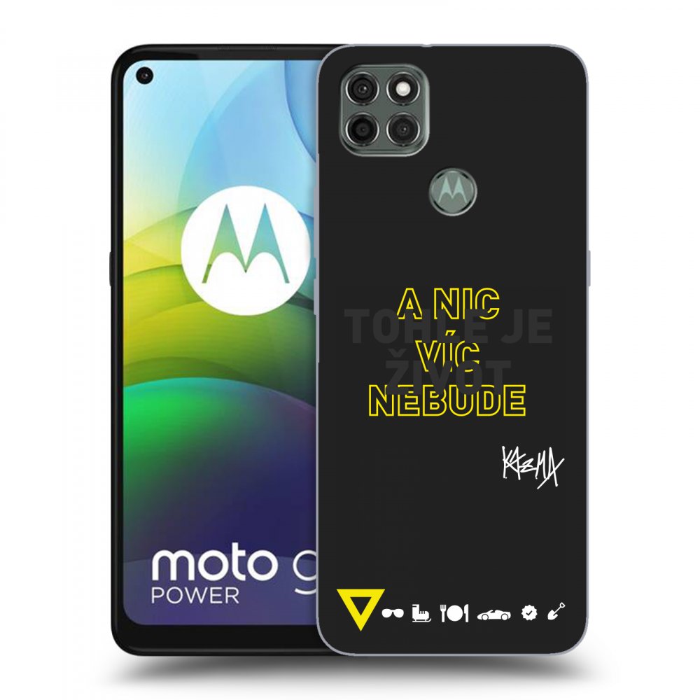Picasee silikónový čierny obal pre Motorola Moto G9 Power - Kazma - TOHLE JE ŽIVOT A NIC VÍC NEBUDE