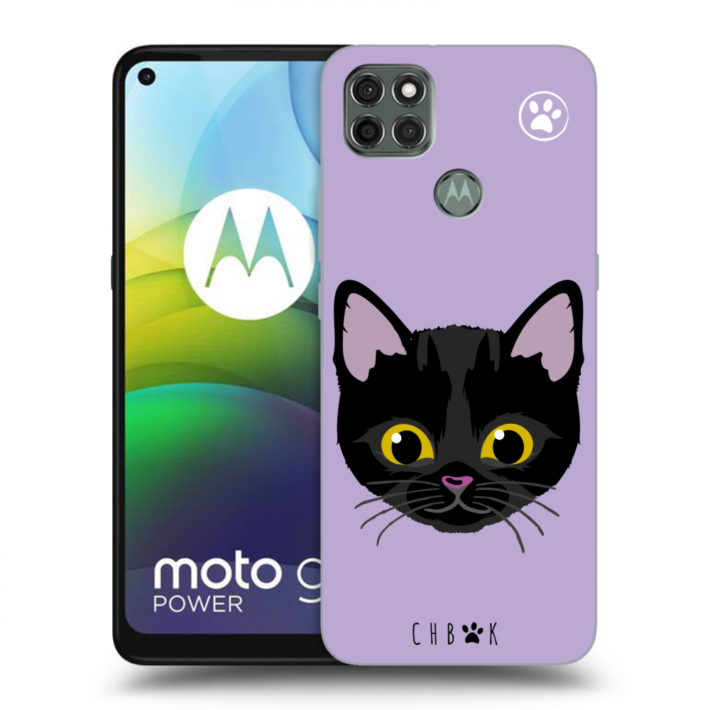 Picasee silikónový čierny obal pre Motorola Moto G9 Power - Chybí mi kočky - Fialová