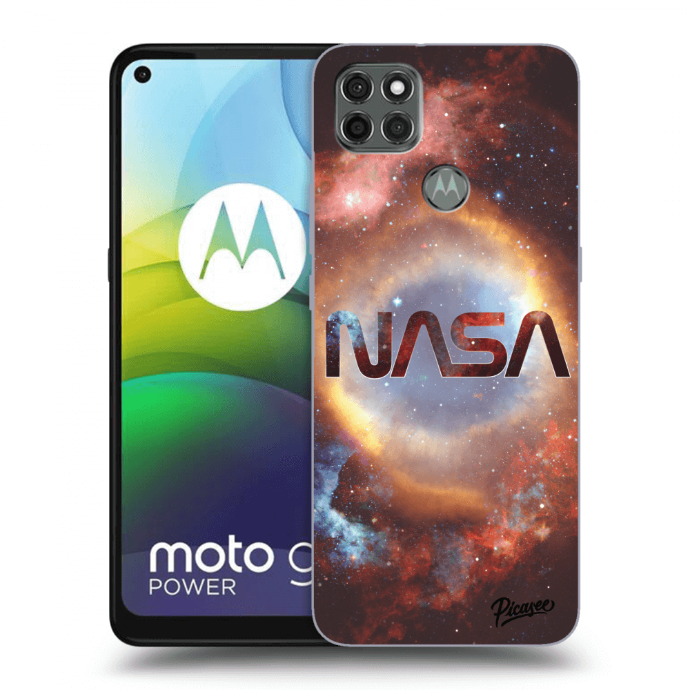 Picasee silikónový čierny obal pre Motorola Moto G9 Power - Nebula