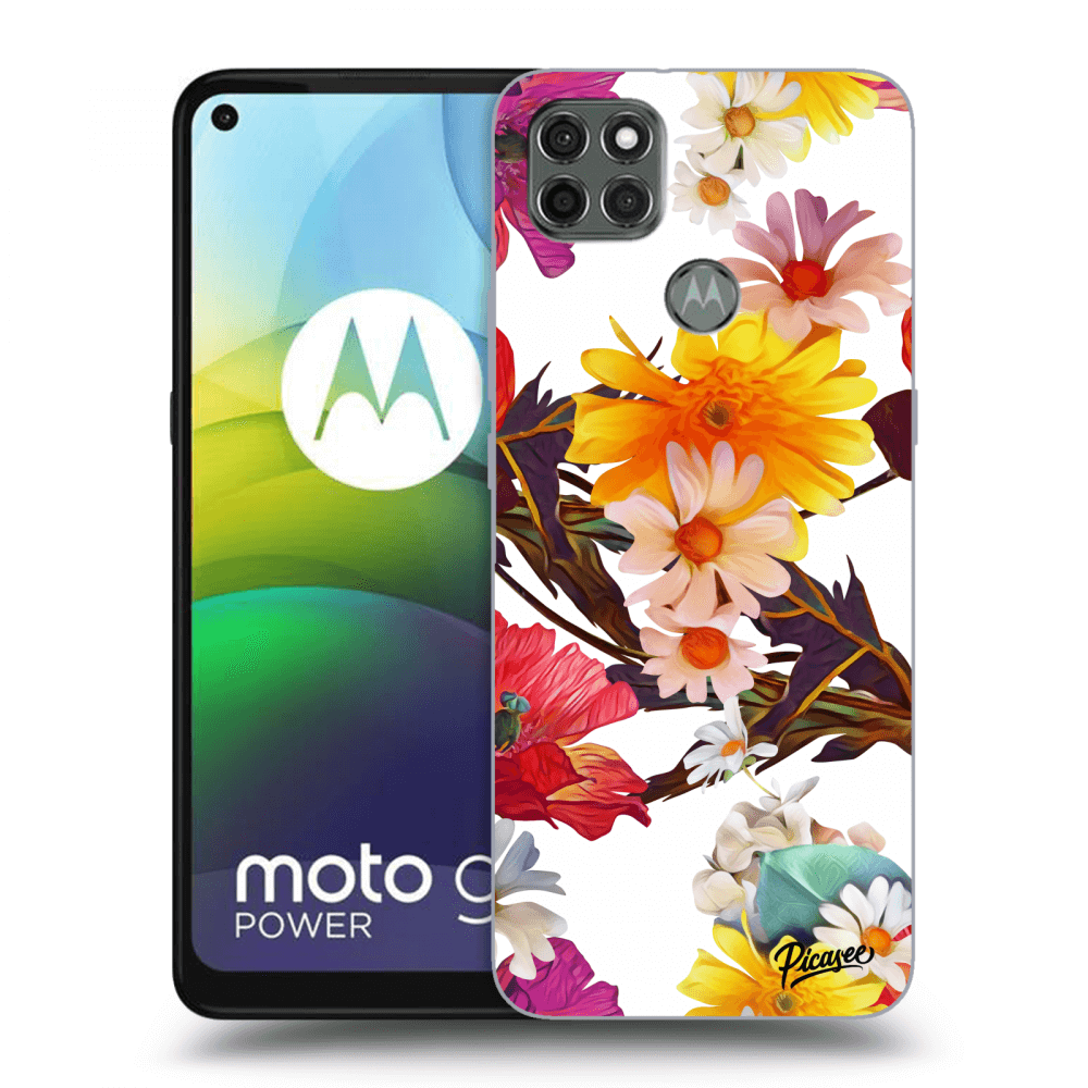 Picasee silikónový čierny obal pre Motorola Moto G9 Power - Meadow