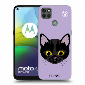 Picasee silikónový čierny obal pre Motorola Moto G9 Power - Chybí mi kočky - Fialová