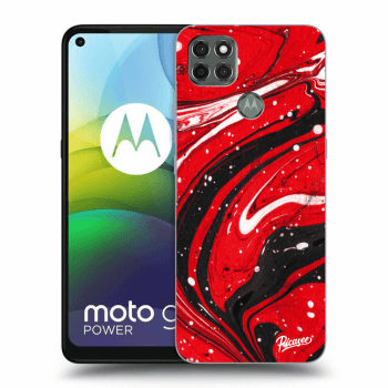 Picasee silikónový čierny obal pre Motorola Moto G9 Power - Red black