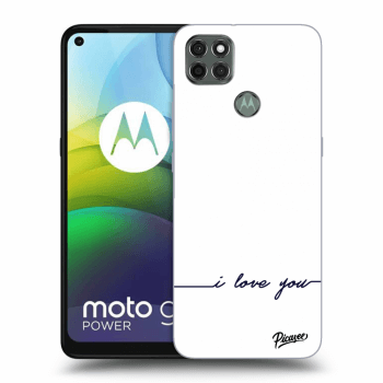 Picasee silikónový čierny obal pre Motorola Moto G9 Power - I love you