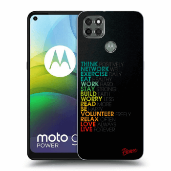 Picasee silikónový čierny obal pre Motorola Moto G9 Power - Motto life