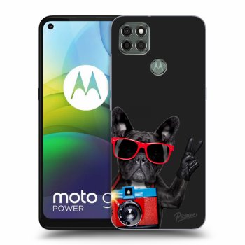 Picasee silikónový čierny obal pre Motorola Moto G9 Power - French Bulldog