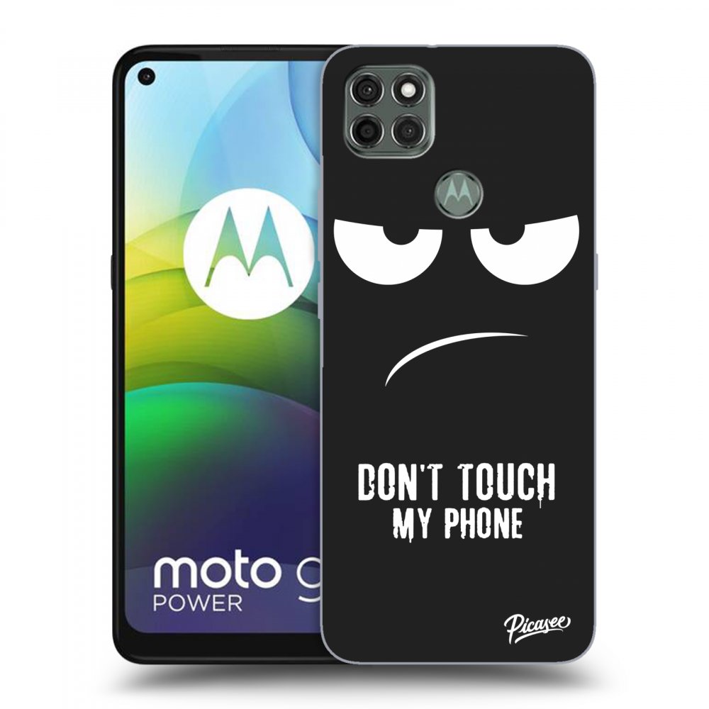 Picasee silikónový čierny obal pre Motorola Moto G9 Power - Don't Touch My Phone