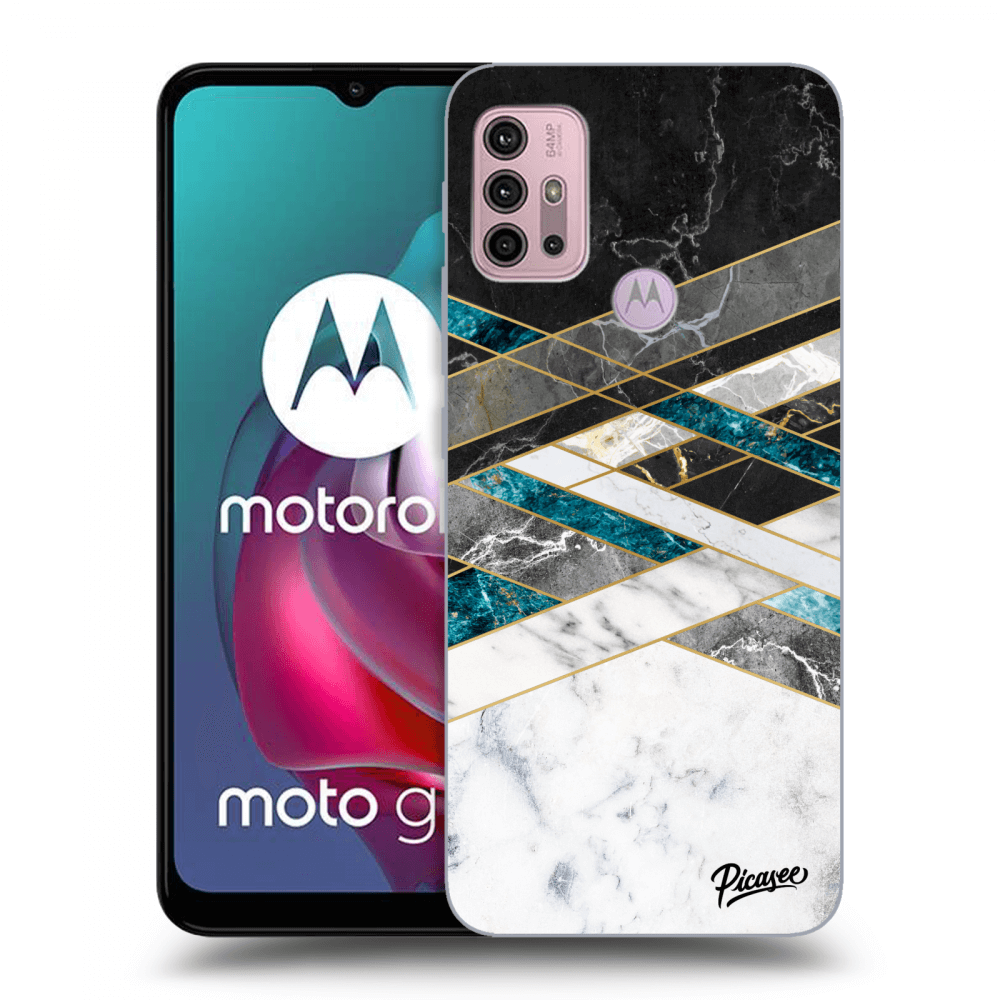 Picasee ULTIMATE CASE pro Motorola Moto G30 - Black & White geometry