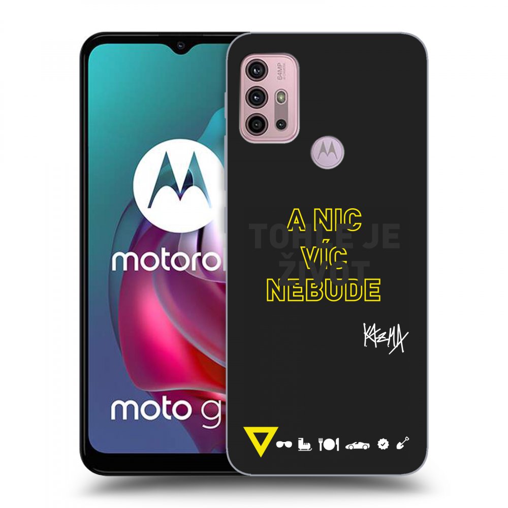 Picasee silikónový čierny obal pre Motorola Moto G30 - Kazma - TOHLE JE ŽIVOT A NIC VÍC NEBUDE