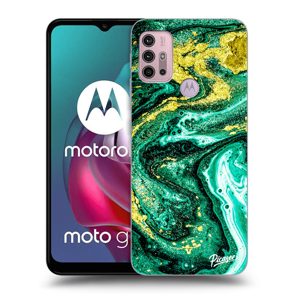 Picasee ULTIMATE CASE pro Motorola Moto G30 - Green Gold
