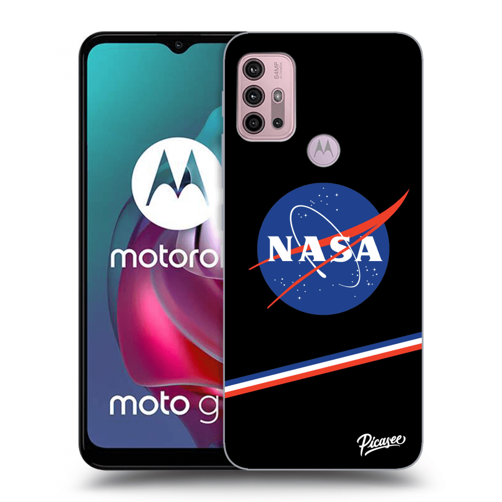 Picasee silikónový čierny obal pre Motorola Moto G30 - NASA Original