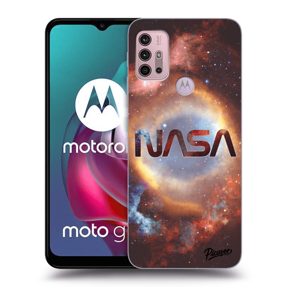 Picasee silikónový čierny obal pre Motorola Moto G30 - Nebula