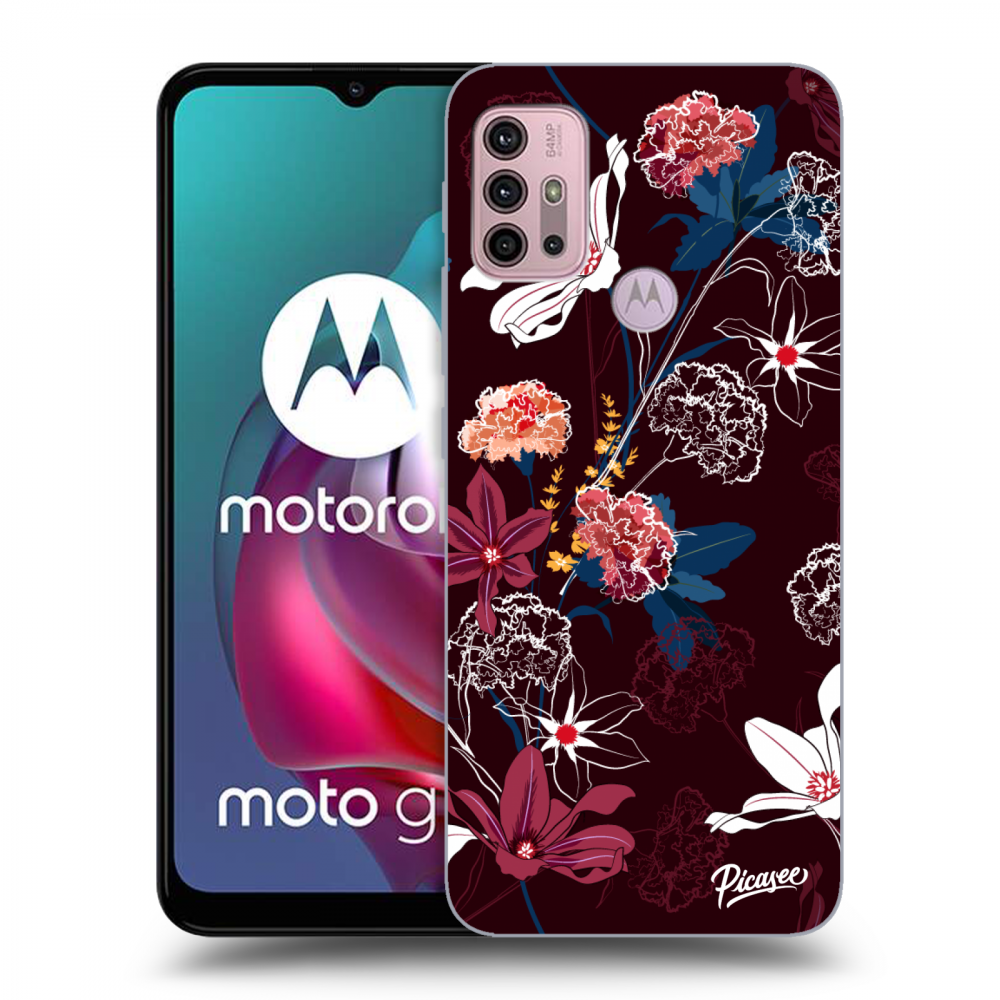 Picasee silikónový čierny obal pre Motorola Moto G30 - Dark Meadow