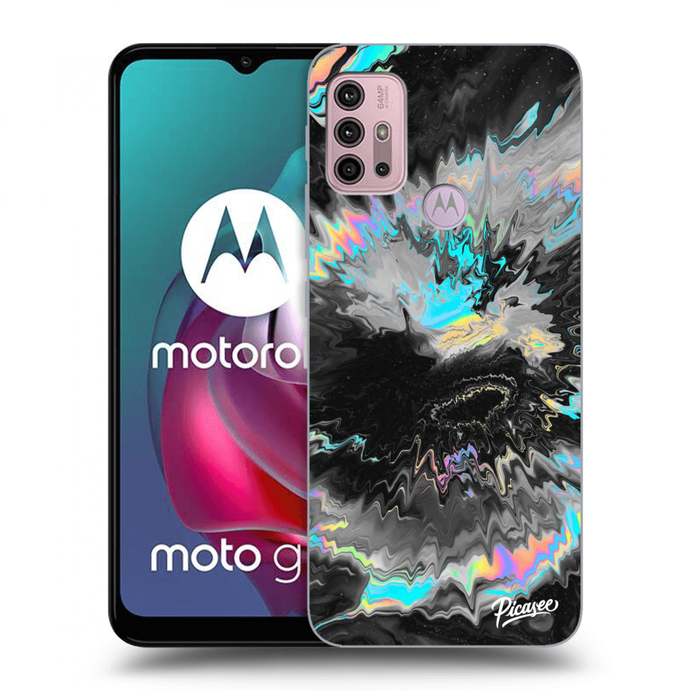 Picasee silikónový čierny obal pre Motorola Moto G30 - Magnetic