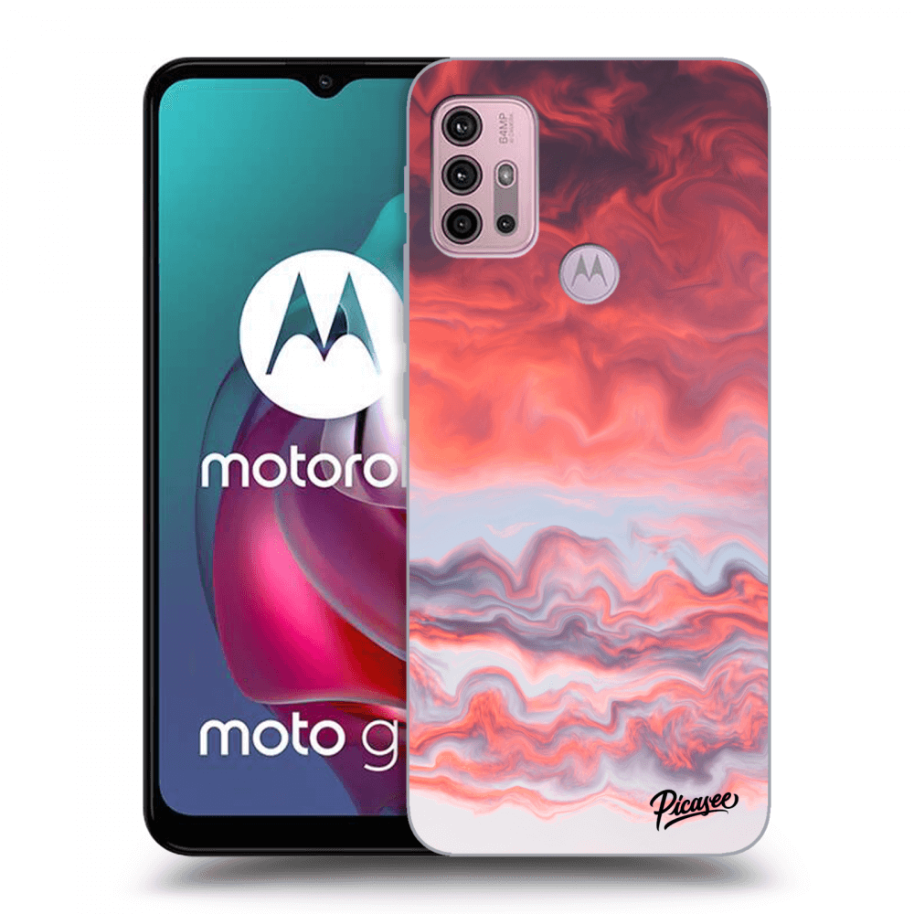 Picasee silikónový čierny obal pre Motorola Moto G30 - Sunset