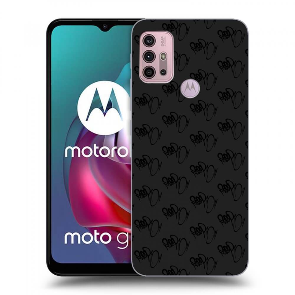 Picasee silikónový čierny obal pre Motorola Moto G30 - Separ - Black On Black 1