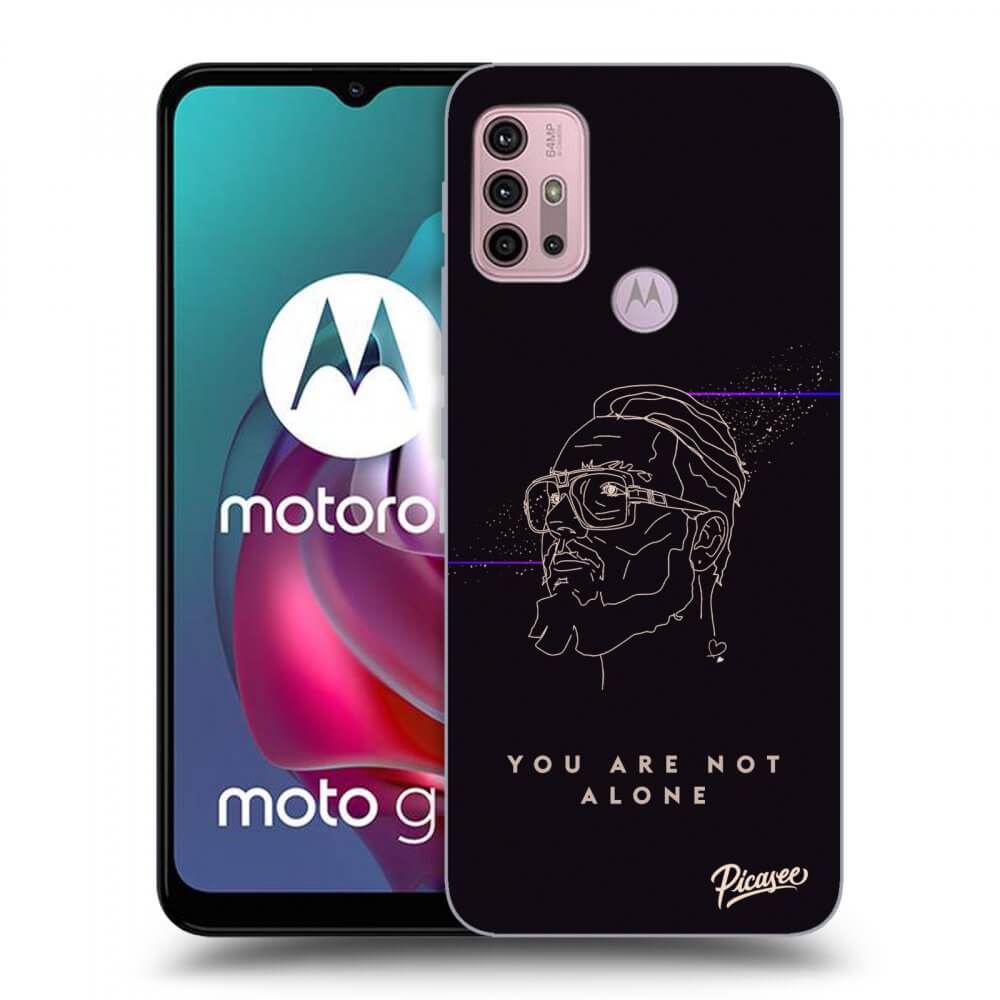Picasee silikónový čierny obal pre Motorola Moto G30 - You are not alone