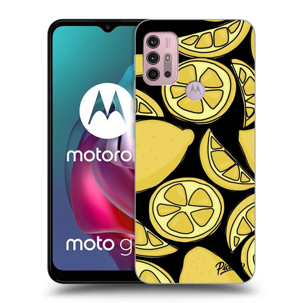 Picasee silikónový čierny obal pre Motorola Moto G30 - Lemon