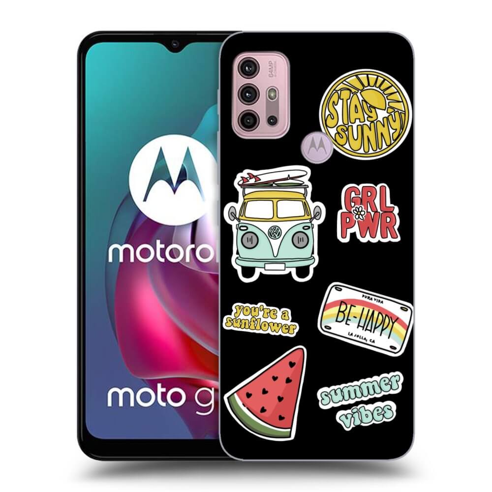 Picasee silikónový čierny obal pre Motorola Moto G30 - Summer