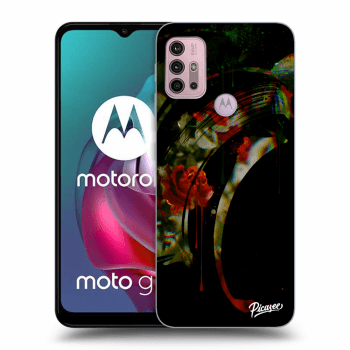 Picasee silikónový čierny obal pre Motorola Moto G30 - Roses black
