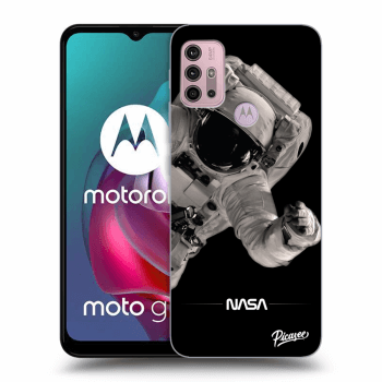 Picasee silikónový čierny obal pre Motorola Moto G30 - Astronaut Big