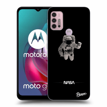 Picasee silikónový čierny obal pre Motorola Moto G30 - Astronaut Minimal