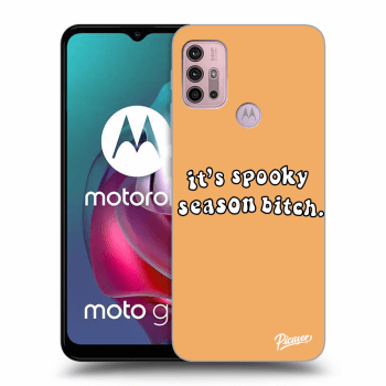 Picasee silikónový čierny obal pre Motorola Moto G30 - Spooky season