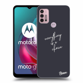 Picasee silikónový čierny obal pre Motorola Moto G30 - Everything is a choice