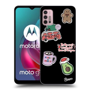 Obal pre Motorola Moto G30 - Christmas Stickers