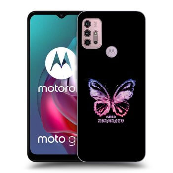 Picasee silikónový čierny obal pre Motorola Moto G30 - Diamanty Purple