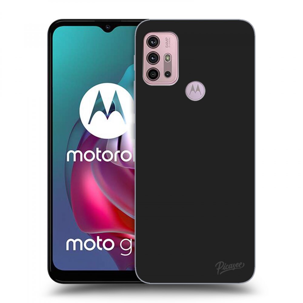 Picasee silikónový čierny obal pre Motorola Moto G30 - Clear