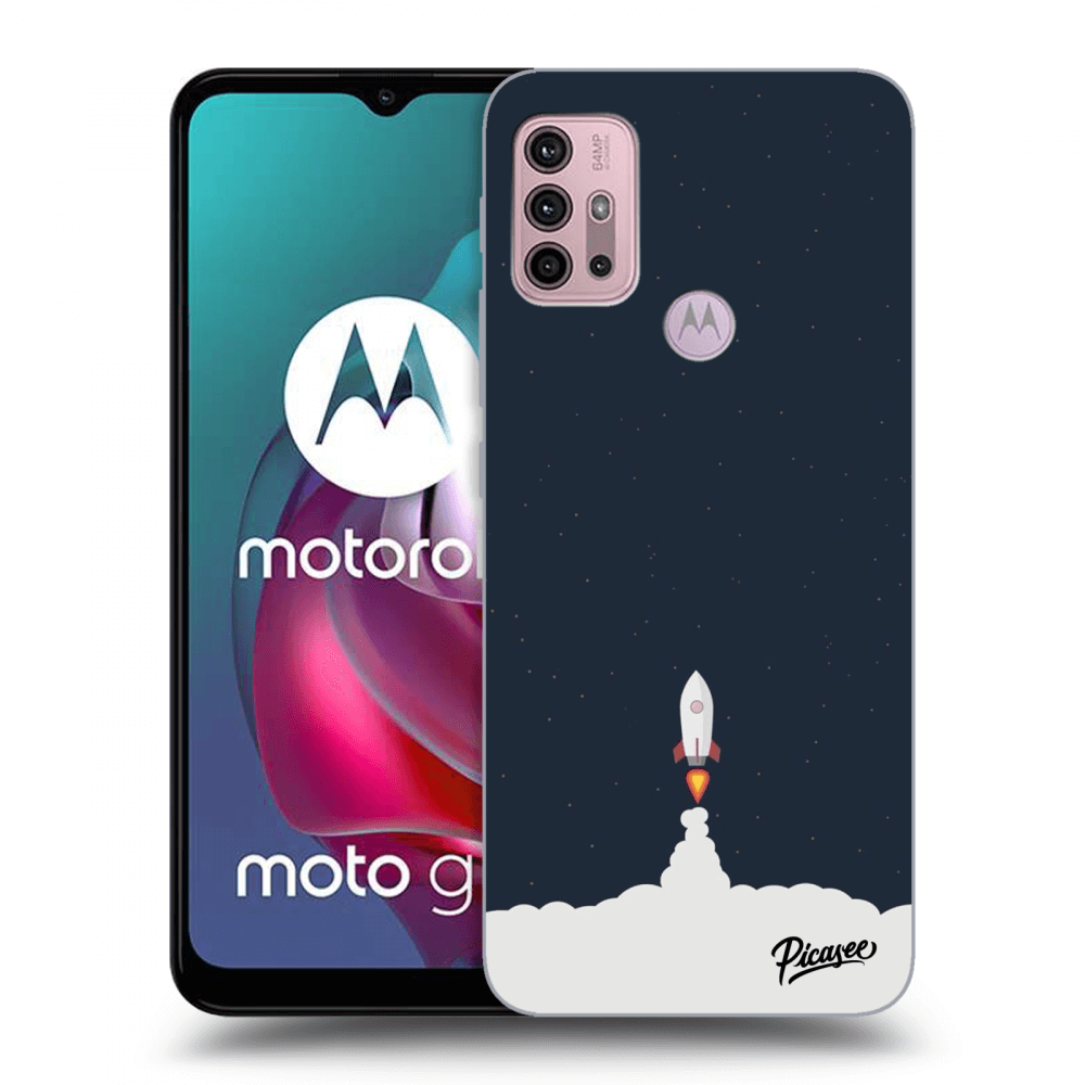 Picasee silikónový čierny obal pre Motorola Moto G30 - Astronaut 2