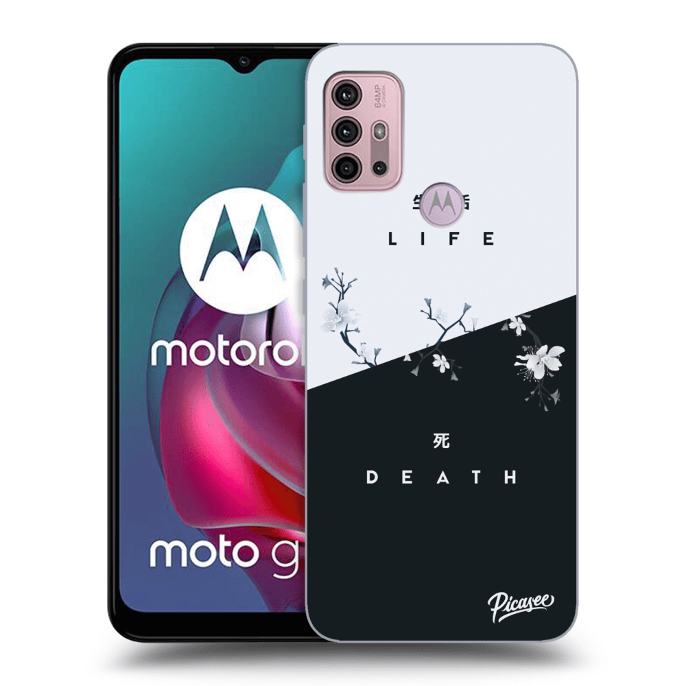 Picasee silikónový čierny obal pre Motorola Moto G30 - Life - Death