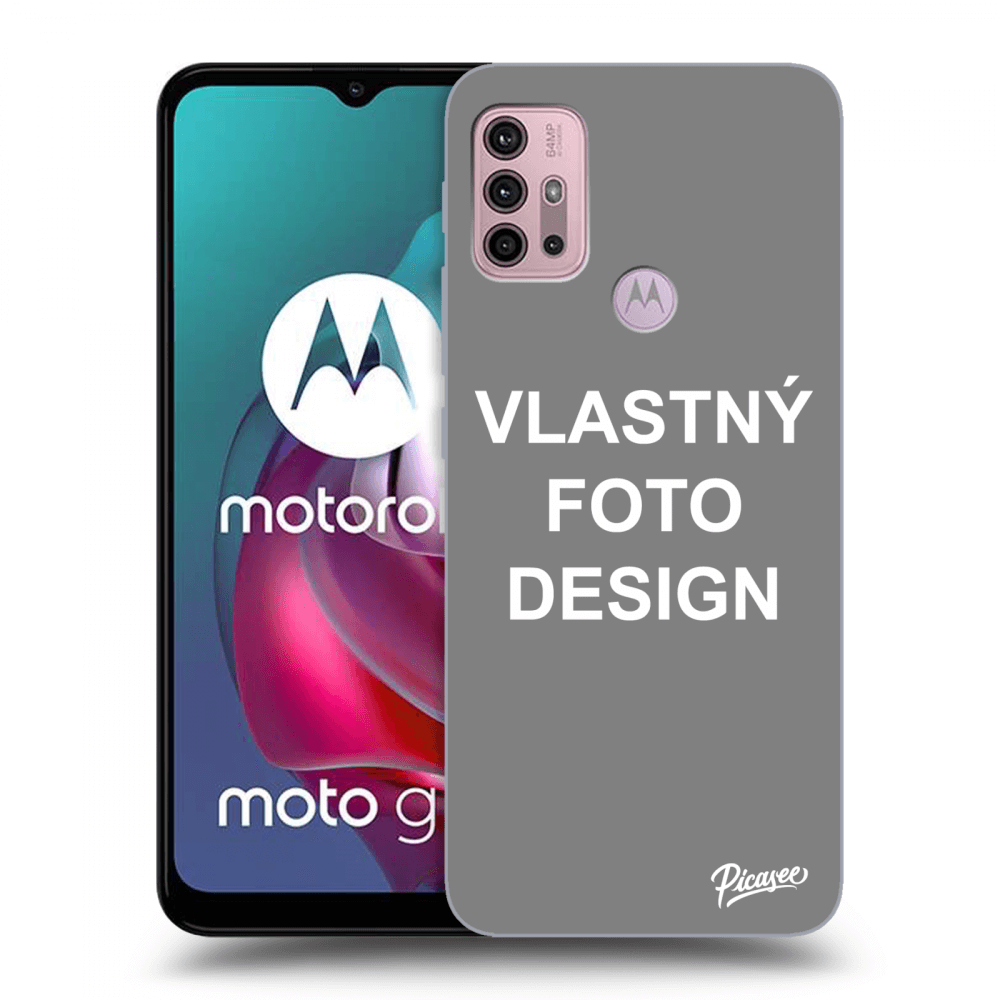 Picasee silikónový čierny obal pre Motorola Moto G30 - Vlastný fotka/motiv