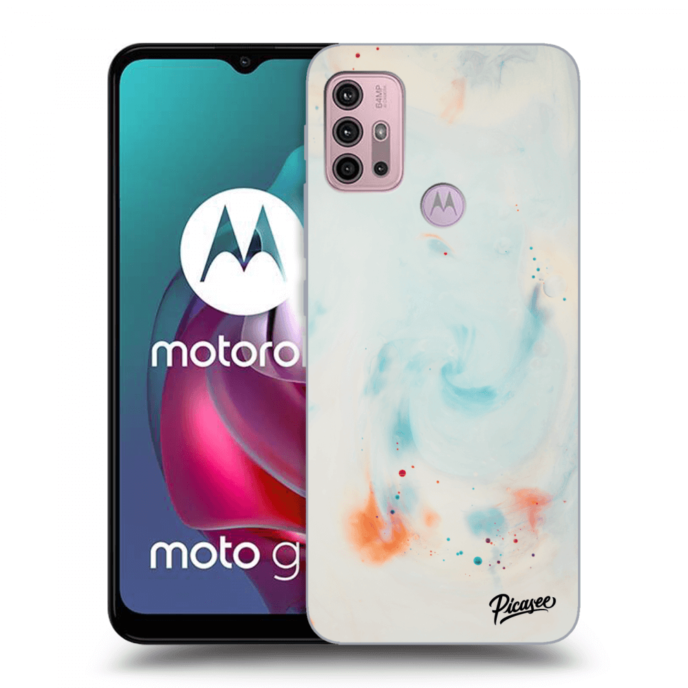 Picasee silikónový čierny obal pre Motorola Moto G30 - Splash