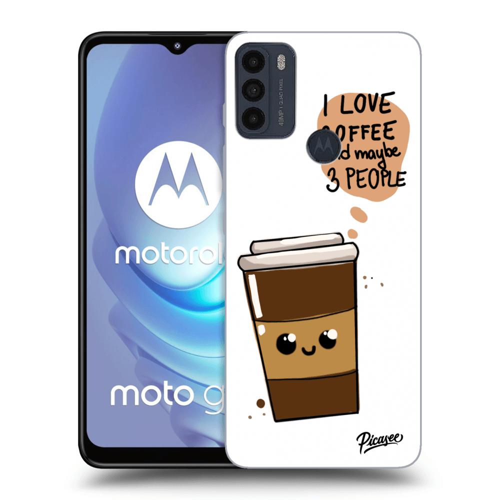 Picasee silikónový čierny obal pre Motorola Moto G50 - Cute coffee