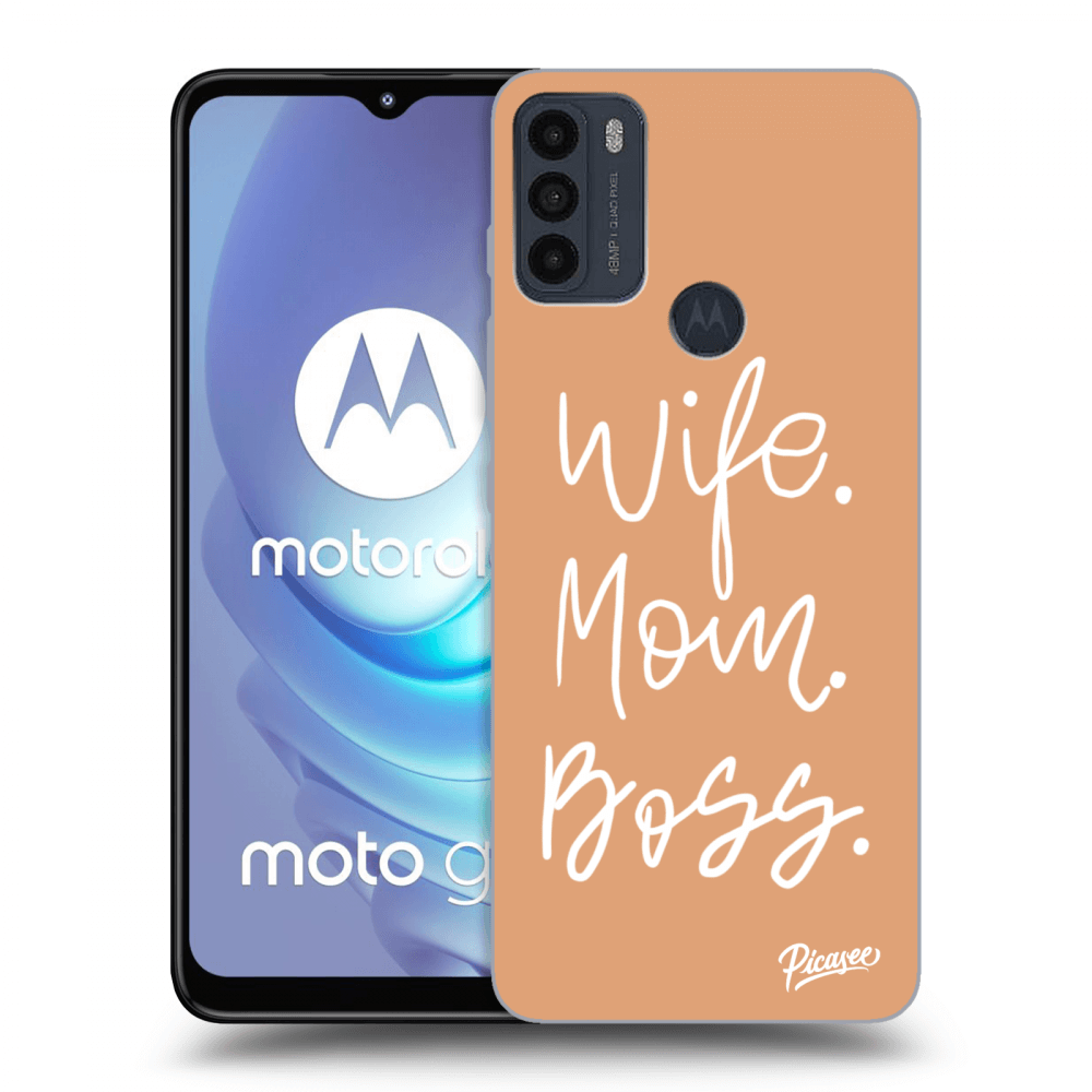 Picasee silikónový čierny obal pre Motorola Moto G50 - Boss Mama