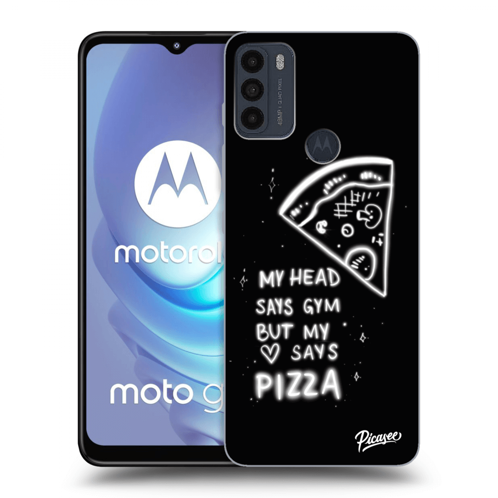 Picasee silikónový čierny obal pre Motorola Moto G50 - Pizza