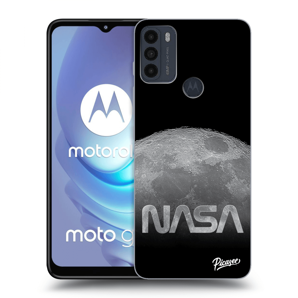 Picasee silikónový čierny obal pre Motorola Moto G50 - Moon Cut