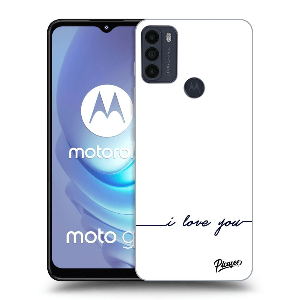 Picasee silikónový čierny obal pre Motorola Moto G50 - I love you