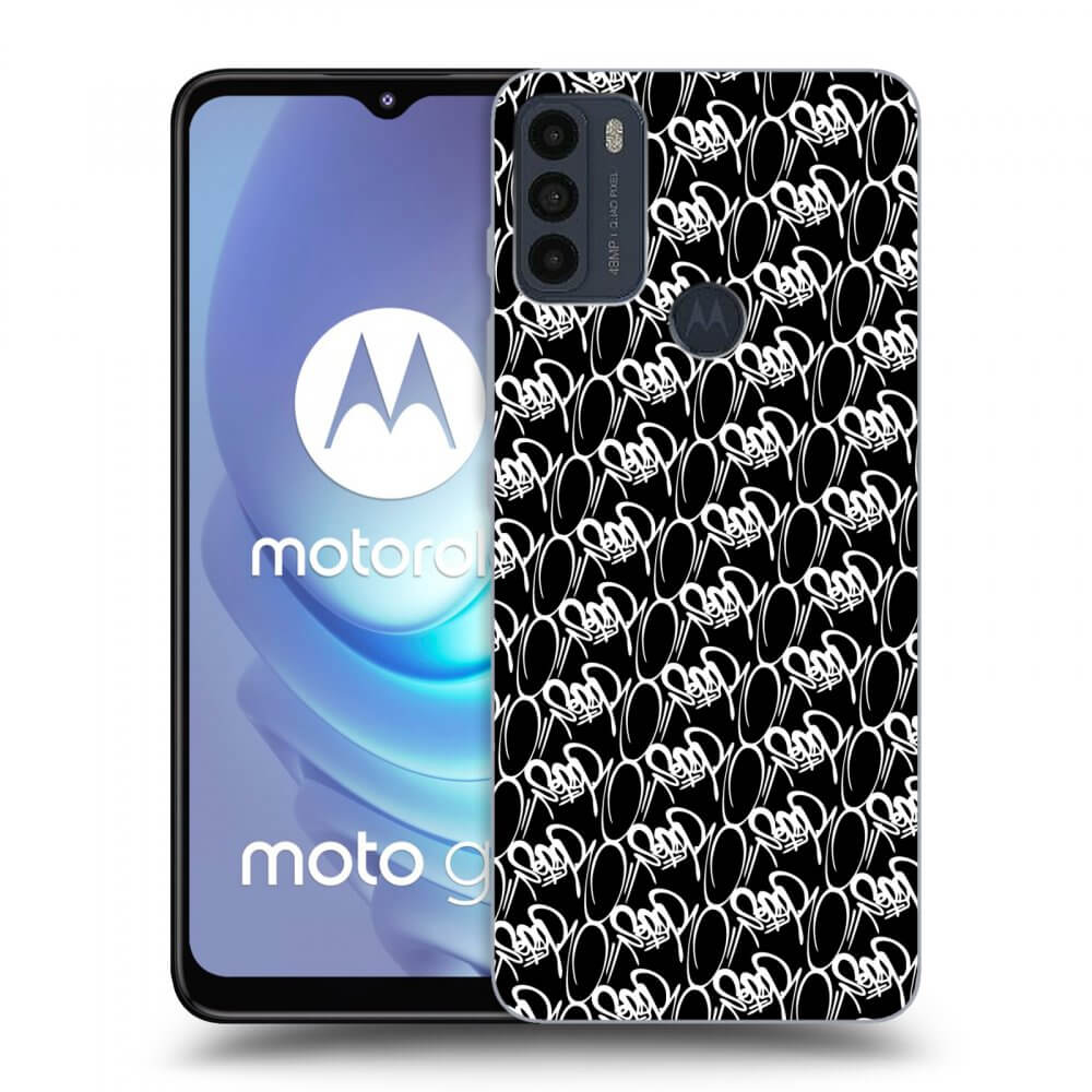 Picasee silikónový čierny obal pre Motorola Moto G50 - Separ - White On Black 2