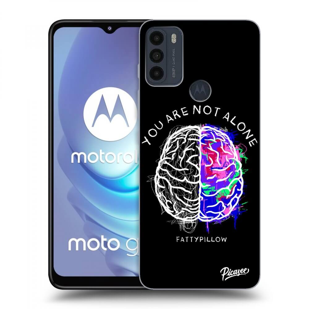 Picasee silikónový čierny obal pre Motorola Moto G50 - Brain - White