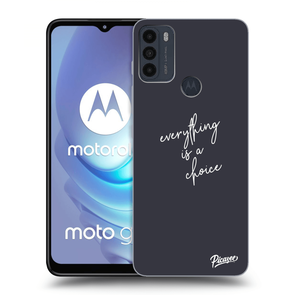 Picasee silikónový čierny obal pre Motorola Moto G50 - Everything is a choice