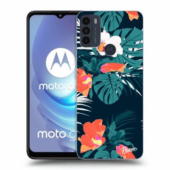 Picasee silikónový čierny obal pre Motorola Moto G50 - Monstera Color