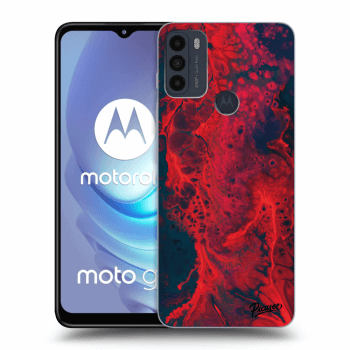Picasee silikónový čierny obal pre Motorola Moto G50 - Organic red