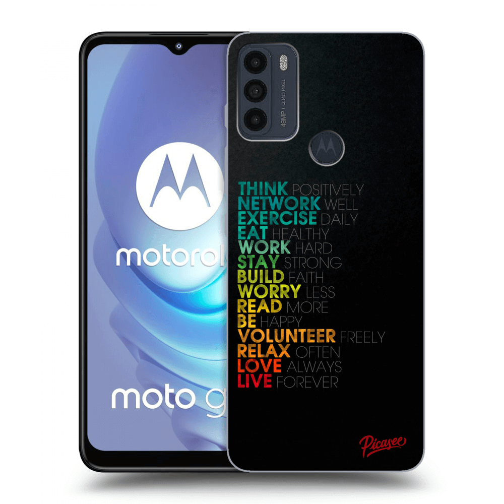 Picasee silikónový čierny obal pre Motorola Moto G50 - Motto life