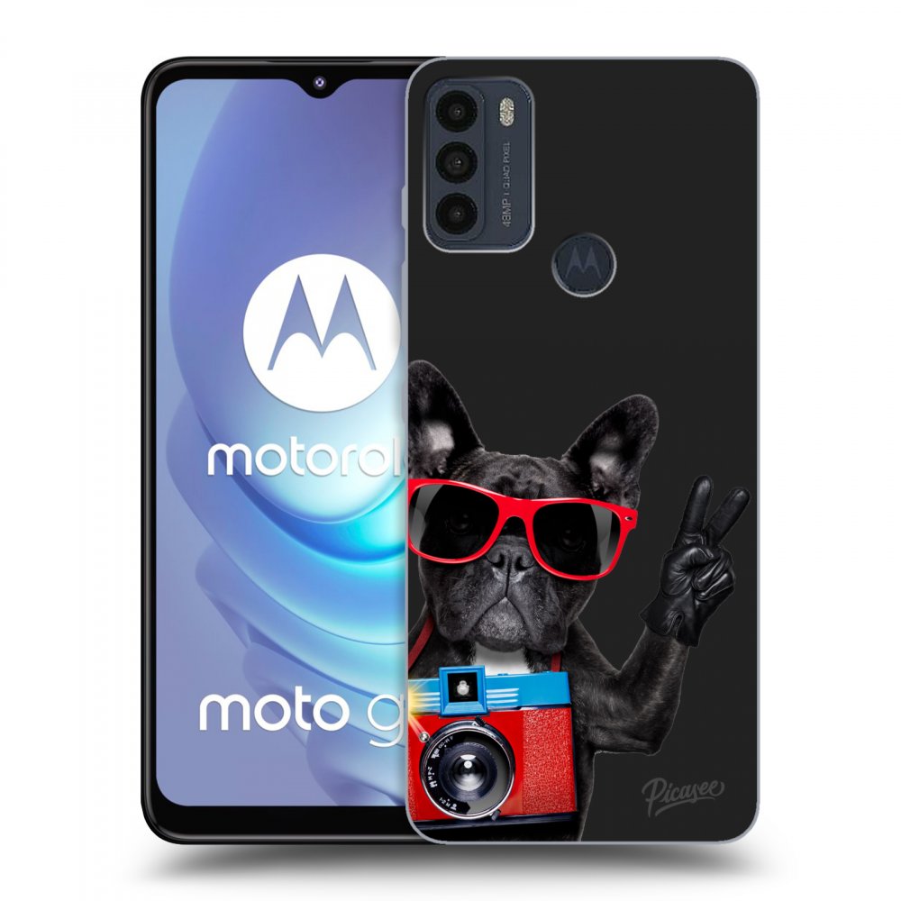 Picasee silikónový čierny obal pre Motorola Moto G50 - French Bulldog