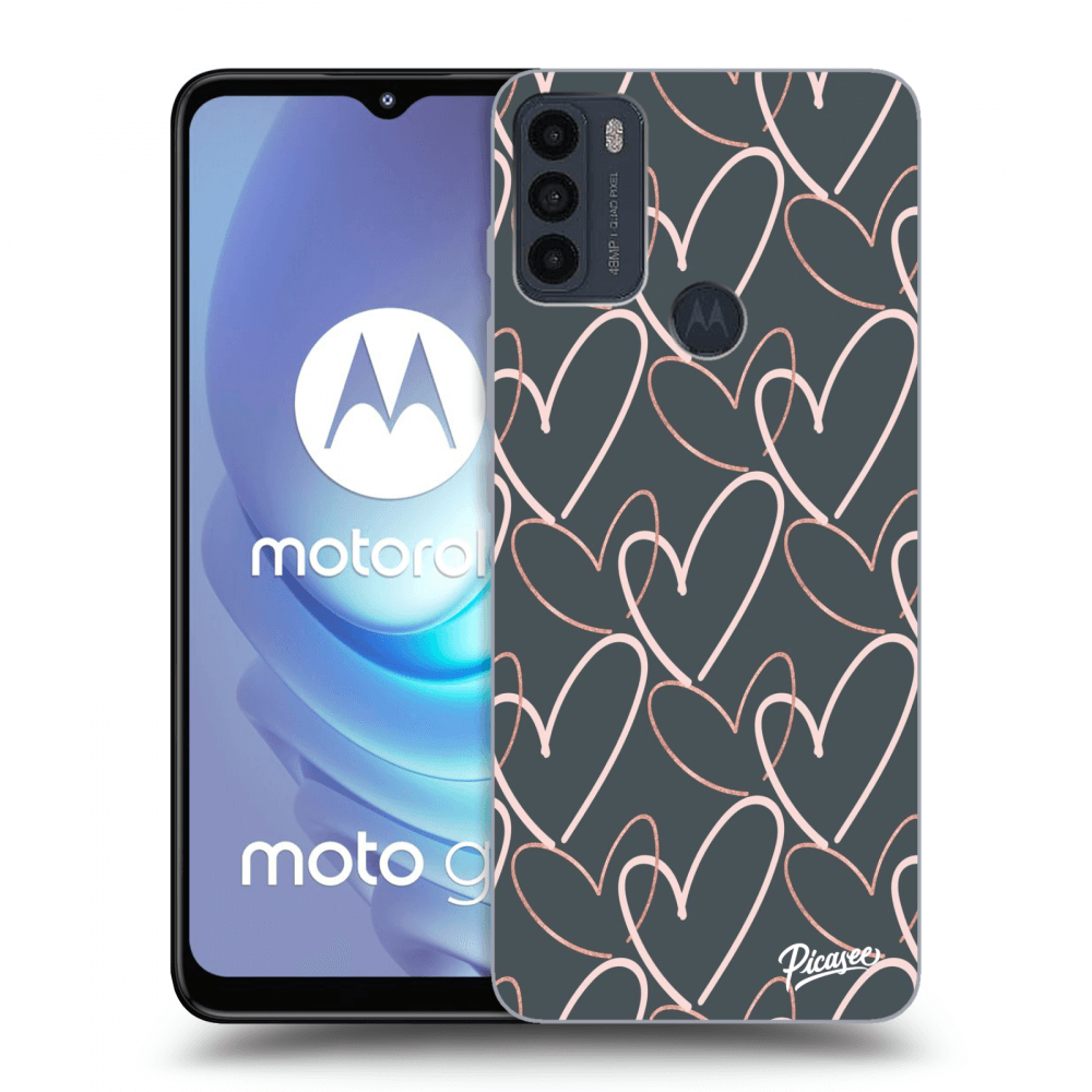 Picasee silikónový čierny obal pre Motorola Moto G50 - Lots of love