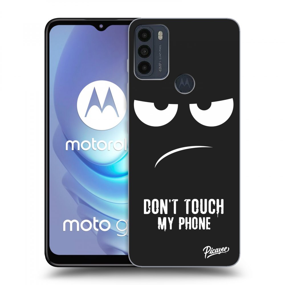 Picasee silikónový čierny obal pre Motorola Moto G50 - Don't Touch My Phone