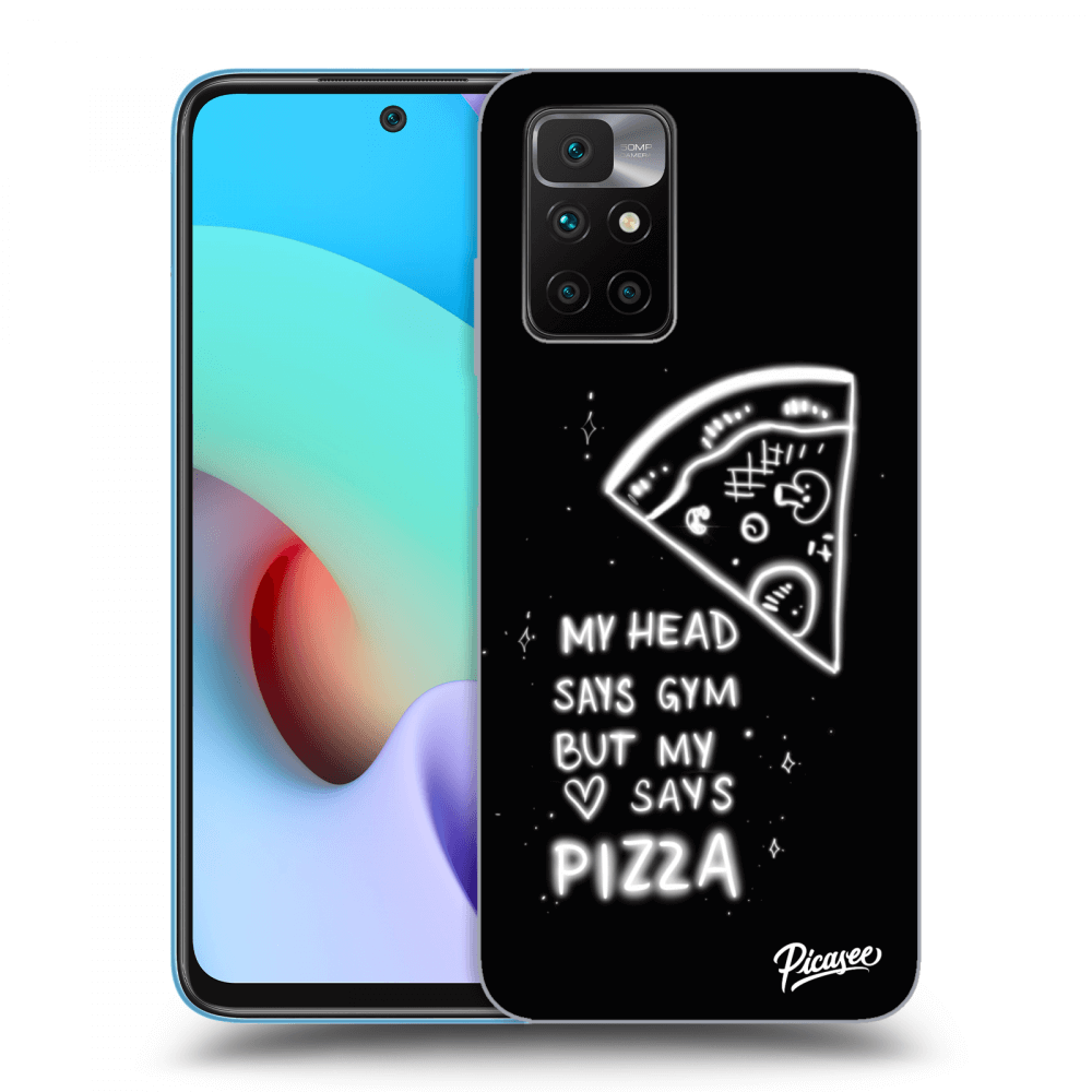 Picasee silikónový čierny obal pre Xiaomi Redmi 10 - Pizza
