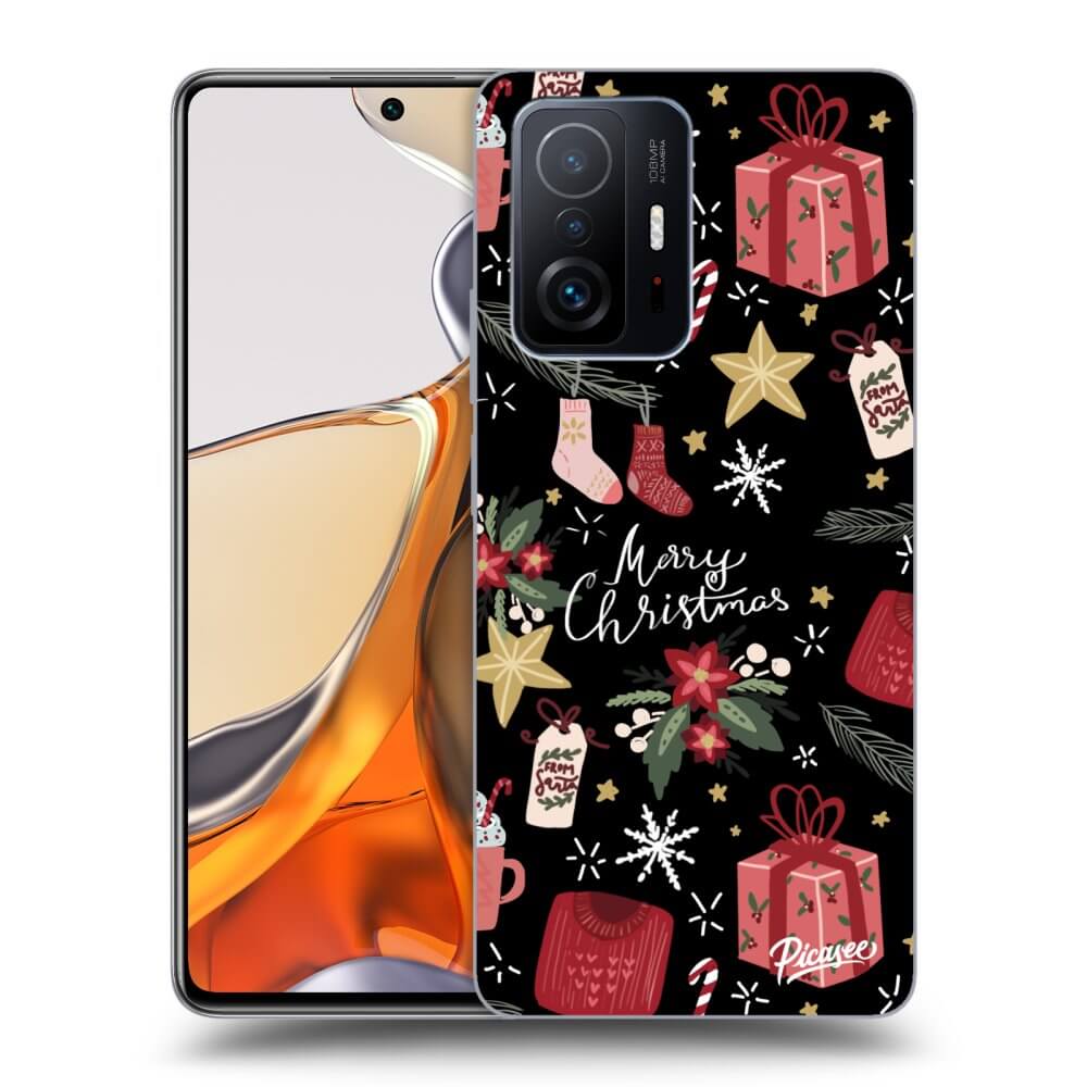 Picasee silikónový čierny obal pre Xiaomi 11T Pro - Christmas